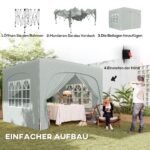 3x3 m Pop-up paviljonas su šoninėmis sienomis – Paveikslėlis 4