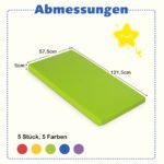 5 dalių storų putplasčio kilimėlių rinkinys vaikų sportui ir poilsiui (Įvairiaspalvė) – Paveikslėlis 2