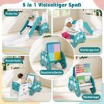 5-in-1 daugiafunkcinė transformuojama vaikiška čiuožykla (Žalia) – Paveikslėlis 3