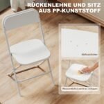 6 lankstomų kėdžių komplektas su drenažo angomis ir plieniniu rėmu