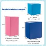 7 dalių minkštų lavinamųjų putplasčio blokelių rinkinys (Spalvingas)