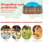 9 dalių neslystančių balansavimo akmenų rinkinys vaikams (Spalvotas) – Paveikslėlis 4