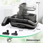 Apmušalų ir kilimų valymo įrenginys su garu ir 1800W galia (Juoda) – Paveikslėlis 2