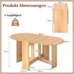 Apvalus sulankstomas stalas (Natūrali) – Paveikslėlis 2