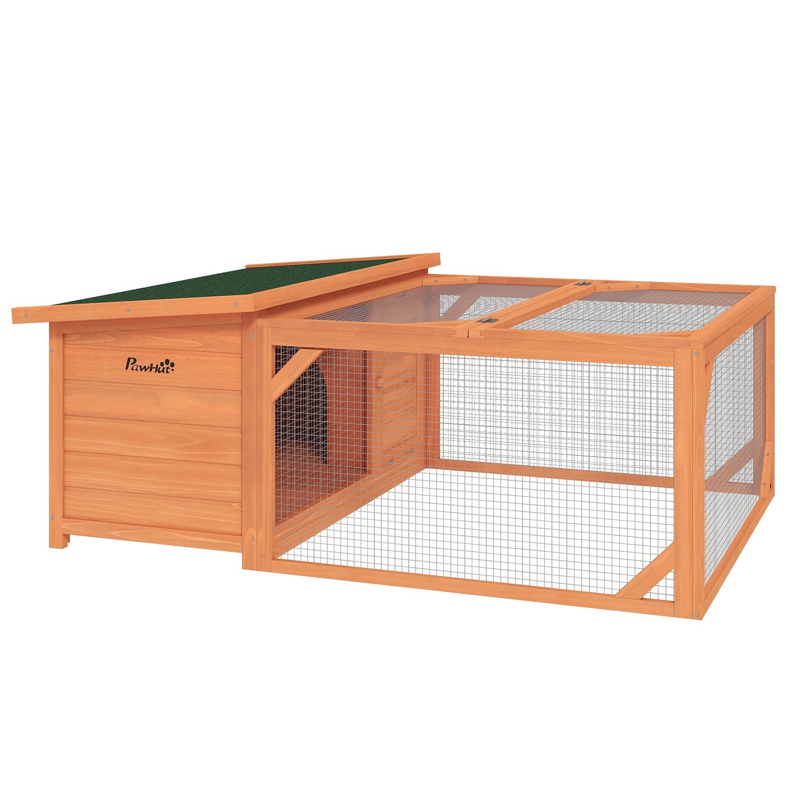 Atsparus oro sąlygoms narvas smulkiems gyvūnams su voljeru ir ištraukiamu dugno padėklu