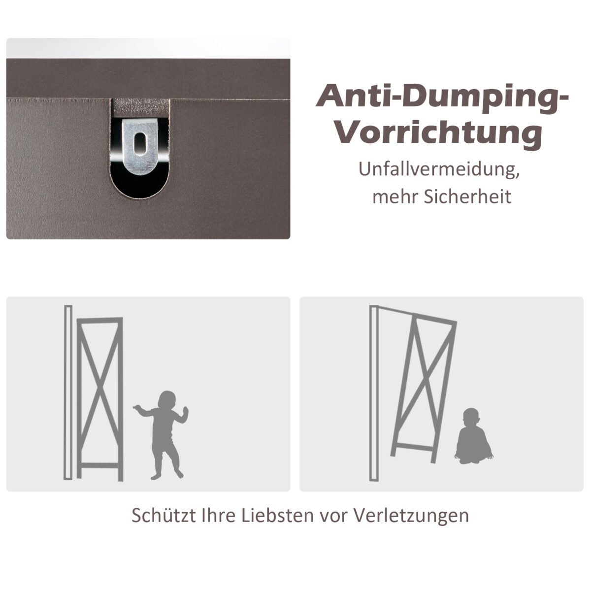 Aukšta vonios spintelė su 2 durelėmis ir 5 skyriais (Ruda) – Paveikslėlis 5