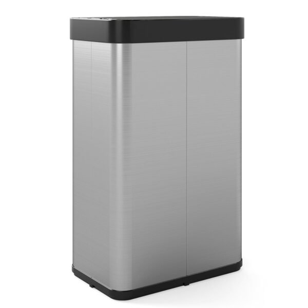 Automatinė nerūdijančio plieno šiukšliadėžė su judesio jutikliu 60 L (Sidabrinė)
