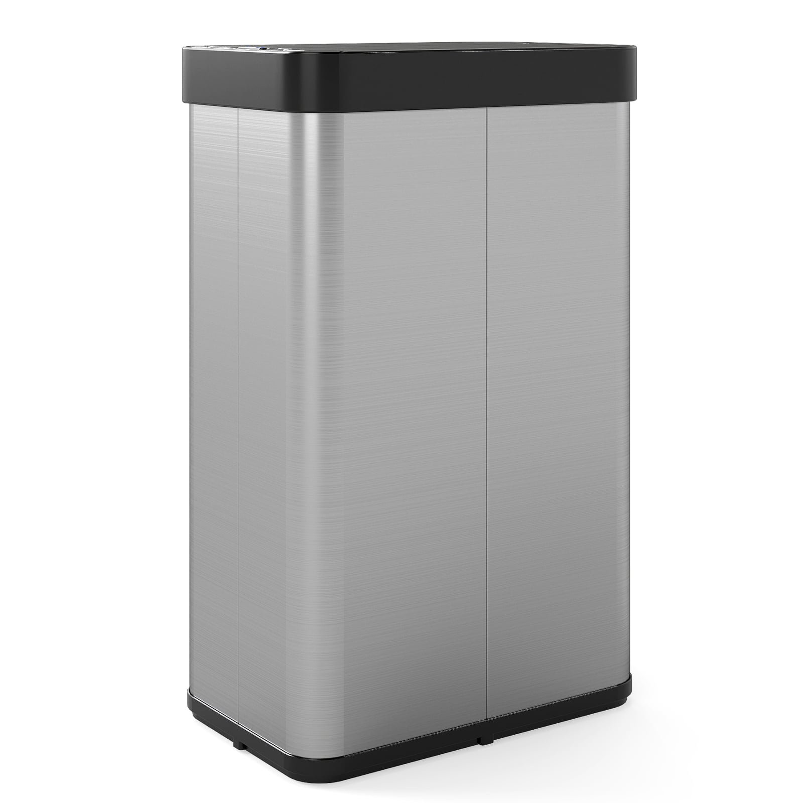 Automatinė nerūdijančio plieno šiukšliadėžė su judesio jutikliu 60 L (Sidabrinė)