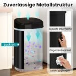 Automatinė šiukšliadėžė su sensoriumi ir dviguba rūšiavimo zona 58 l talpos (Juoda) – Paveikslėlis 5