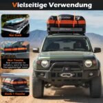 Automobilio stogo 425 L krepšys atsparus vandeniui ir su tvirtu rėmu (Oranžinė) – Paveikslėlis 3