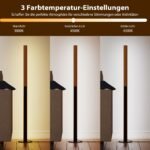 Bambukinė LED pastatoma lempa su reguliuojama spalvos temperatūra ir kojiniu jungikliu (Natūrali)