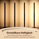 Bambukinė LED pastatoma lempa su reguliuojama spalvos temperatūra ir kojiniu jungikliu (Natūrali) – Paveikslėlis 3