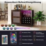 Baro spinta su LED apšvietimu ir reguliuojamomis lentynomis (Kaimiška ruda) – Paveikslėlis 3