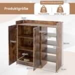 Batų spintelė su reguliuojamomis lentynomis ir atviromis nišomis (Kaimiška ruda) – Paveikslėlis 2