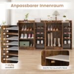 Batų spintelė su reguliuojamomis lentynomis ir atviromis nišomis (Kaimiška ruda) – Paveikslėlis 4