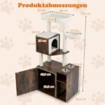 Daugiafunkcinė kačių spintelė-draskyklė (Ruda)
