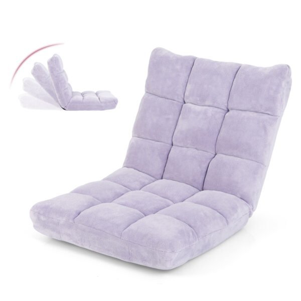 Daugiafunkcinė sulankstoma grindų sofa (Violetinė)