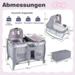 Daugiafunkcinė sulankstoma kelioninė lovytė-maniežas (Violetinė)