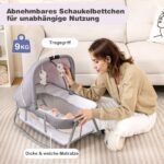 Daugiafunkcinė sulankstoma kelioninė lovytė-maniežas (Violetinė) – Paveikslėlis 3