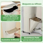 Daugiafunkcinė virtuvės šiukšliadėžė su 3 skyriais ir pedaliniu mechanizmu (Smėlio spalvos) – Paveikslėlis 5