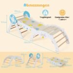 Daugiafunkcinis sulankstomas laipiojimo rinkinys su čiuožykla ir kopimo lanku (Balta) – Paveikslėlis 2