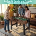 Daugiafunkcinis žaidimų stalas 10-in-1: futbolas biliardas ir oro ritulys (Ruda) – Paveikslėlis 3