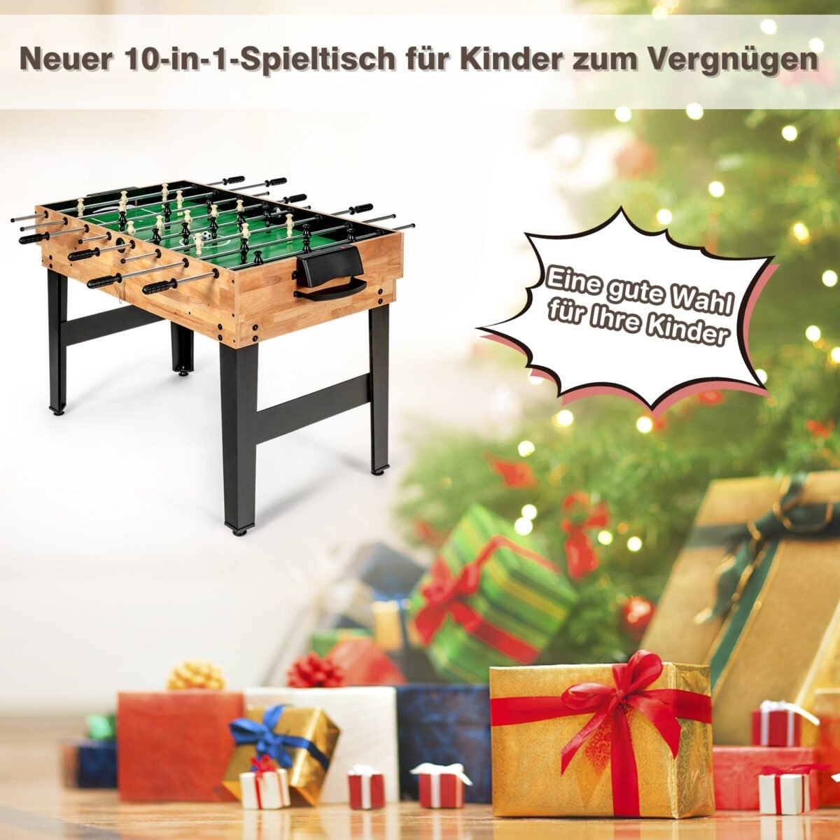 Daugiafunkcinis 10-in-1 žaidimų stalas vaikams ir suaugusiems (Spalvota) – Paveikslėlis 3