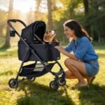 Vežimėlis gyvūnams su nuimama nešykle (Juoda) – Paveikslėlis 3