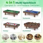 Daugiafunkcis 4-in-1 žaidimų stalas (Natūrali) – Paveikslėlis 2