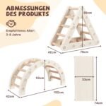 Daugiafunkcis 5-in-1 laipiojimo rinkinys su laipiojimo trikampiu arka ir dvipuse rampa (Smėlio)