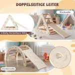 Daugiafunkcis 5-in-1 laipiojimo rinkinys su laipiojimo trikampiu arka ir dvipuse rampa (Smėlio)