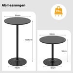 Reguliuojamo aukščio bistro stalas Ø 60 cm 2 vnt. (Juoda) – Paveikslėlis 2