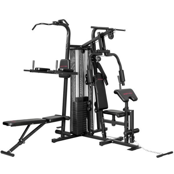 Daugiafunkcis jėgos treniruoklis su reguliuojamu svoriu