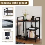 Daugiafunkcis spausdintuvo staliukas su įkrovimo stotele ir talpiomis lentynomis (Rustikinė ruda) – Paveikslėlis 5