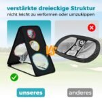 Dvipusis golfo treniruočių tinklas su 5 taikinio angomis (Juoda) – Paveikslėlis 4