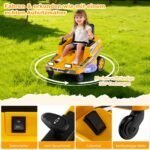 Elektrinė vejapjovė vaikams su dvigubais valdymo svertais (Oranžinė) – Paveikslėlis 3