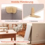 Elektrinis sulankstomas pėdų šildytuvas po stalu (Smėlio spalvos)