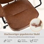 Ergonominė biuro kėdė su porankiais ir reguliuojamu aukščiu (Ruda) – Paveikslėlis 4