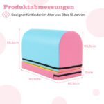 Gimnastikos atraminė dėžė vaikams su nuimamu kilimėliu (Įvairiaspalvė) – Paveikslėlis 2