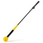 Golfo mosto treniruoklis su svoriuota galva ir ergonomiška rankena (Geltona) – Paveikslėlis 2