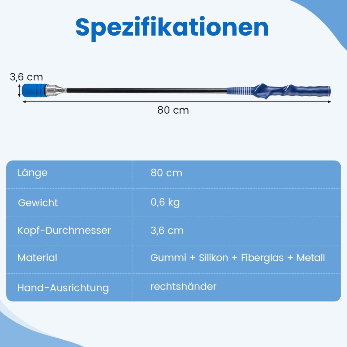 Golfo treniruoklis su garsiniu grįžtamuoju ryšiu ir ergonomiška rankena (Mėlyna) – Paveikslėlis 2