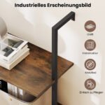 Industrinio stiliaus 4 aukštų sieninė lentyna su metaliniu rėmu (Ruda) – Paveikslėlis 5