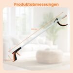 Itin ilgos 88 cm sugriebimo žnyplės su lengva aliuminio konstrukcija (Sidabrinė) – Paveikslėlis 2