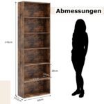 Laisvai pastatoma knygų lentyna su apsauga nuo nuvirtimo (Ruda) – Paveikslėlis 2