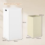 Laisvai pastatoma skalbinių dėžė su dangčiu (Balta) – Paveikslėlis 2