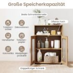 Laisvai pastatoma vonios spintelė su dviem durimis ir reguliuojama lentyna (Natūrali) – Paveikslėlis 3