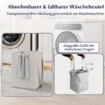 Laisvai pastatoma vonios spintelė su pakreipiama skalbinių dėže ir stalčiumi (Balta) – Paveikslėlis 5