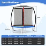 Lauko batutas su apsauginiu tinklu ir kopėčiomis Ø366 cm (Spalvotas) – Paveikslėlis 2