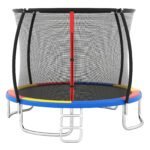 Lauko batutas su apsauginiu tinklu ir kopėčiomis Ø366 cm (Spalvotas)