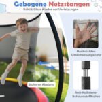 Lauko batutas su apsauginiu tinklu ir kopėčiomis Ø366 cm (Spalvotas) – Paveikslėlis 3